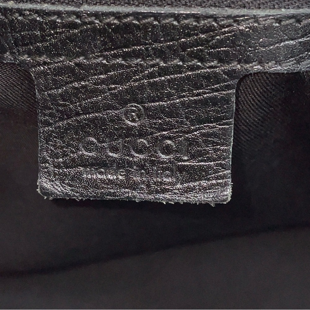 Auth Gucci Horsebit GG Canvas X Leather Sherry Line 137385 Black Tote Bag - Picture 12 of 16